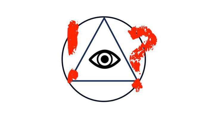 Symbolgrafik mit Auge im Dreieck, 
