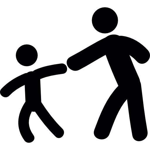 Symbolbild für eine herausfordernde Eltern-Kind-Beziehung mit dem Fokus auf Erziehung und Begleitung. eltern-kind, erziehung, kind führt, elternhilfe, beziehung, begleitung, autorität,