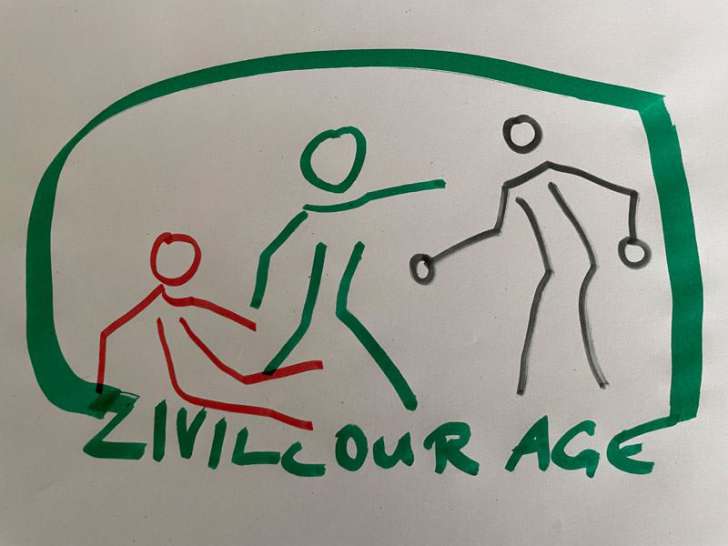 Zivilcourage, Hilfeleistung, Gewaltprävention, Mut, Solidarität